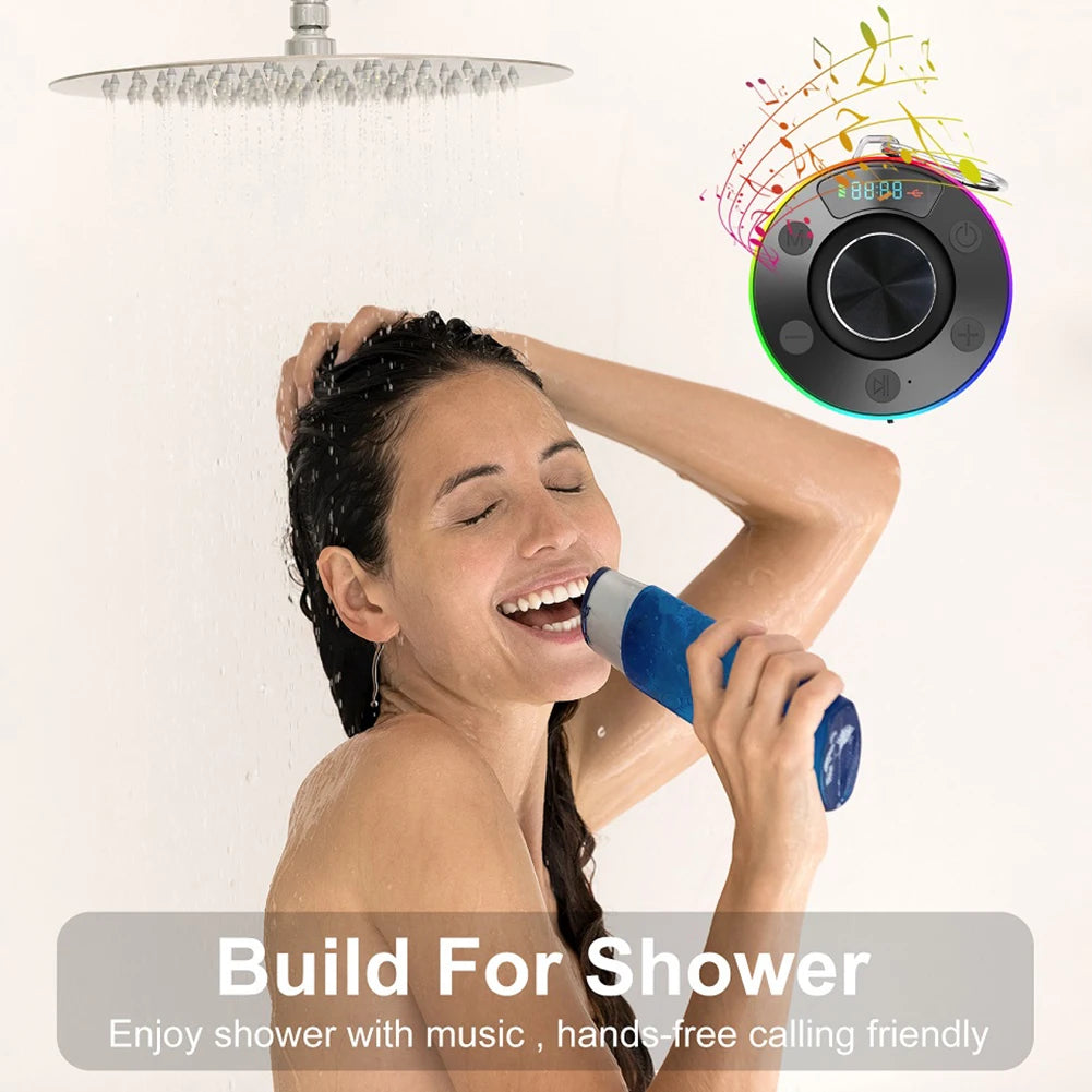 Bluetooth-Compatible 5.3 Shower Speaker IPX7 Waterproof Portable Wireless Speaker Mini Speaker for Kayak Beach Pool Accessories