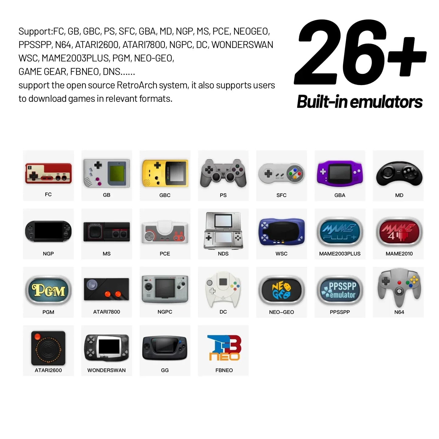 TRIMUI SMART PRO Open Source Linux Retro Handheld Game Console Emulator 4.96" 1280x720 IPS Mood RGB 5000mAh Type-C Gift