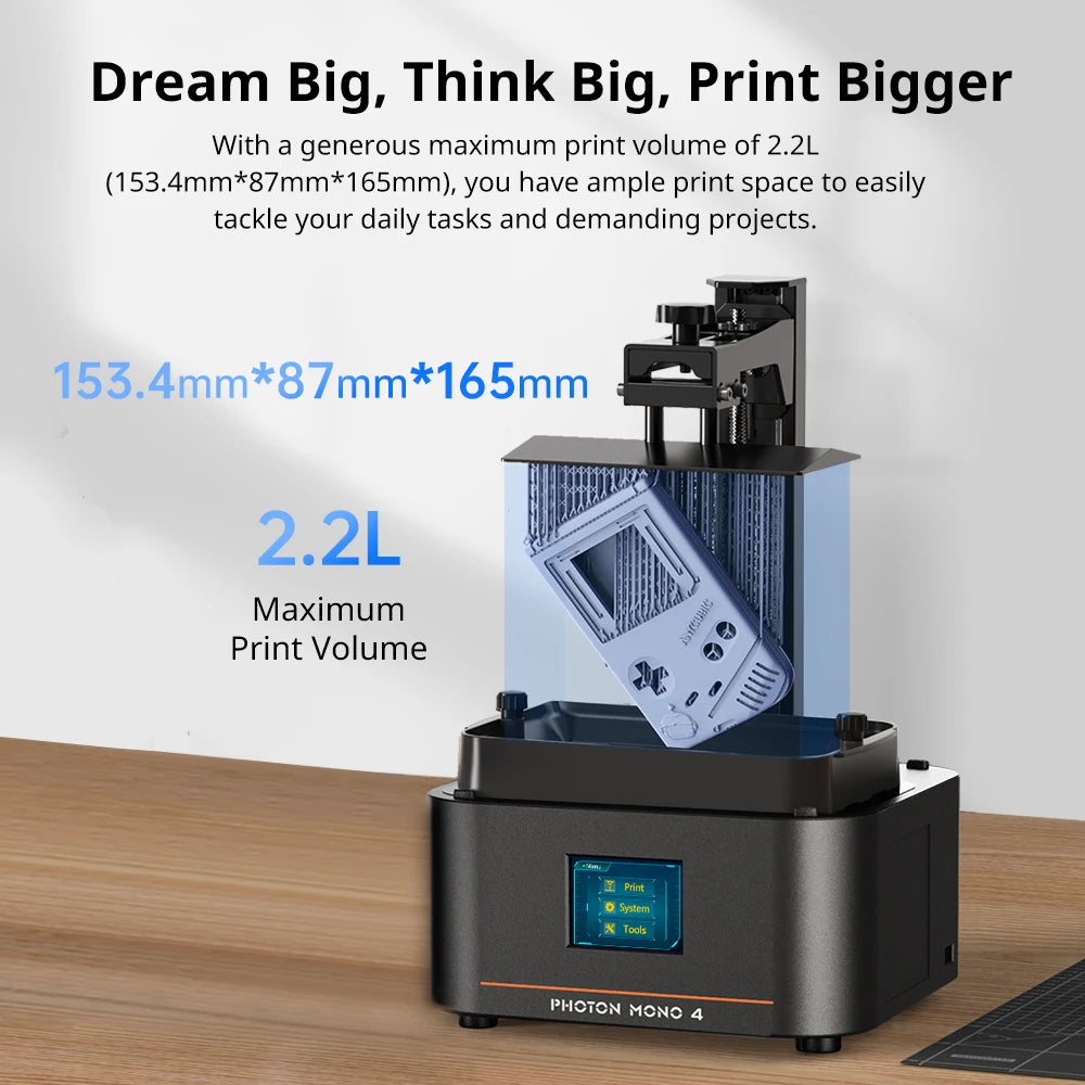ANYCUBIC Photon Mono 4 AE Version LCD UV Resin 3D Printer with 7" 10K high-definition screen High-Speed 3D Printing 153×87×165mm