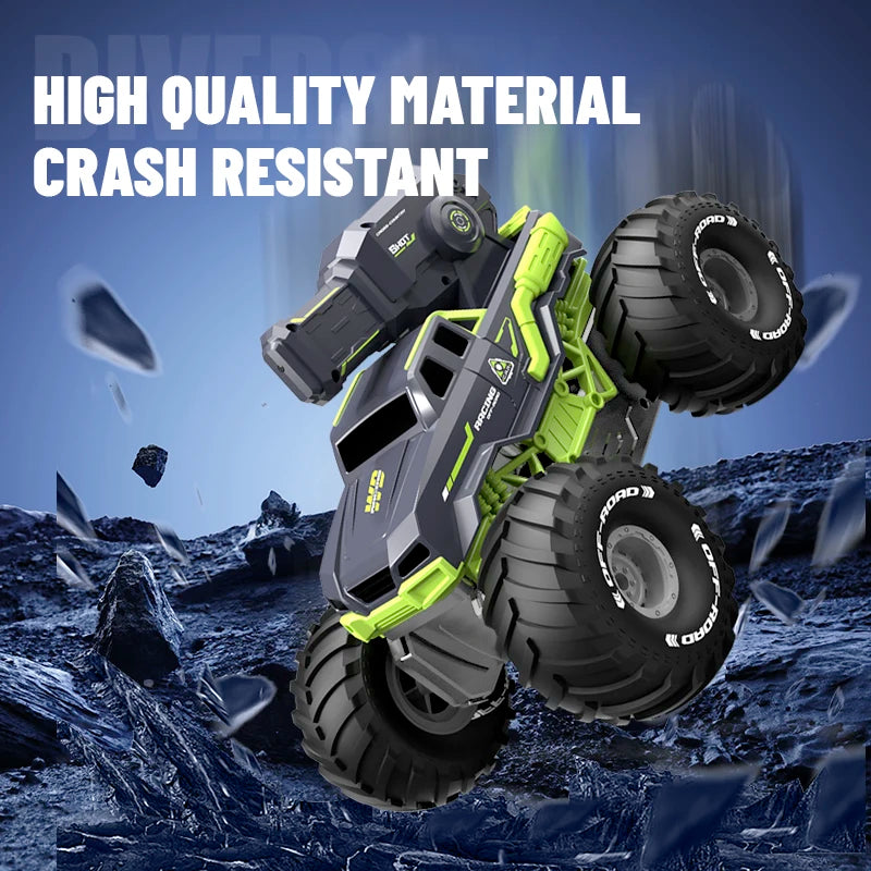DWI DOWELLIN 2.4G water shooting remote control amphibious vehicle remote control waterproof stunt car toy children's gift