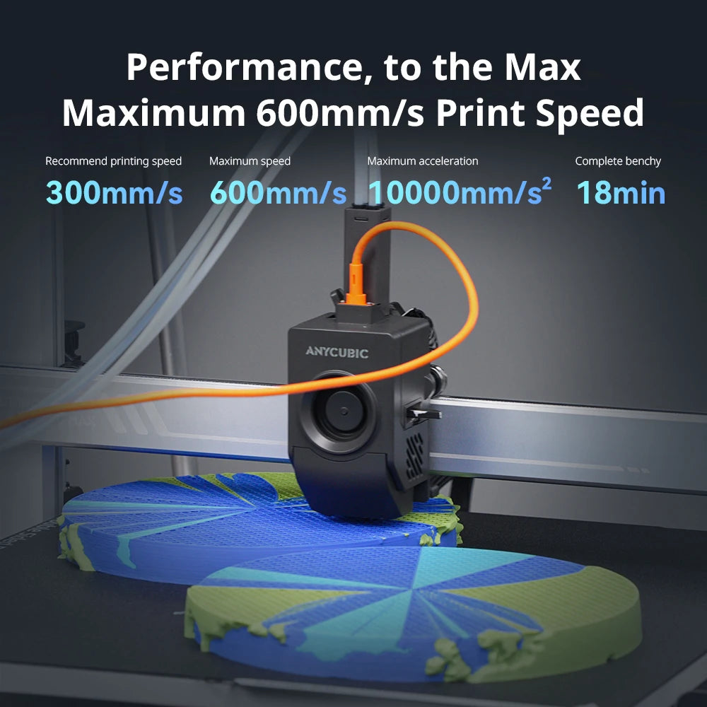 ANYCUBIC Kobra 3 Max Combo Multi-Color 3D Printer Max Speed 600mm/s Massive Build Volume 500*420*420mm Smart APP Control