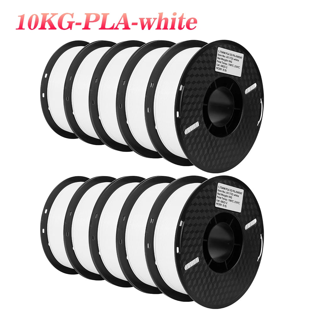 KINGROON 10KG PLA Filament PETG 3d Filament 1.75mm For 3D Printer Filament Bundle Mixed colors FDM Printing Material Fast Ship