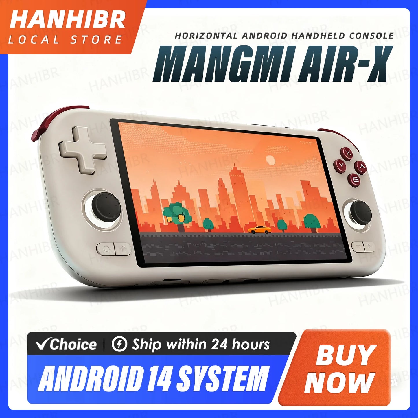 MANGMI AIR X Handheld Game Console Qualcomm Snapdragon 662 5.5'' Touchscreen Android 14 Active Cooling Fan 15W Fast Charging RGB