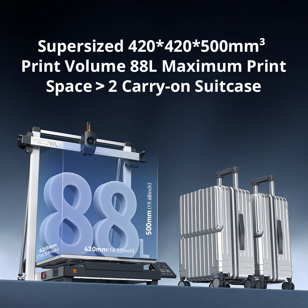 ANYCUBIC Kobra 3 Max Combo Multi-Color 3D Printer Max Speed 600mm/s Massive Build Volume 500*420*420mm Smart APP Control