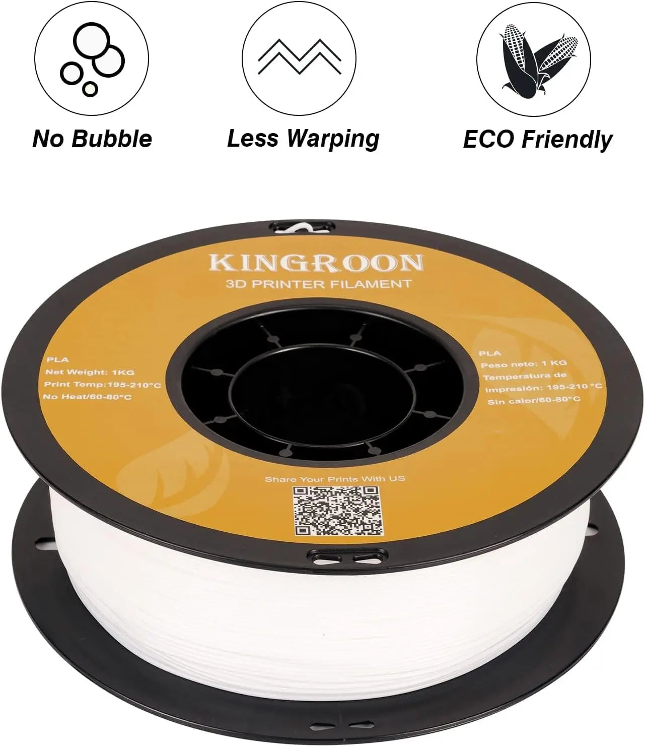 PLA+ 3D Printer Filament, 16 Rolls, High Accuracy +/-0.03mm, 1.75mm, Multi-Color Set