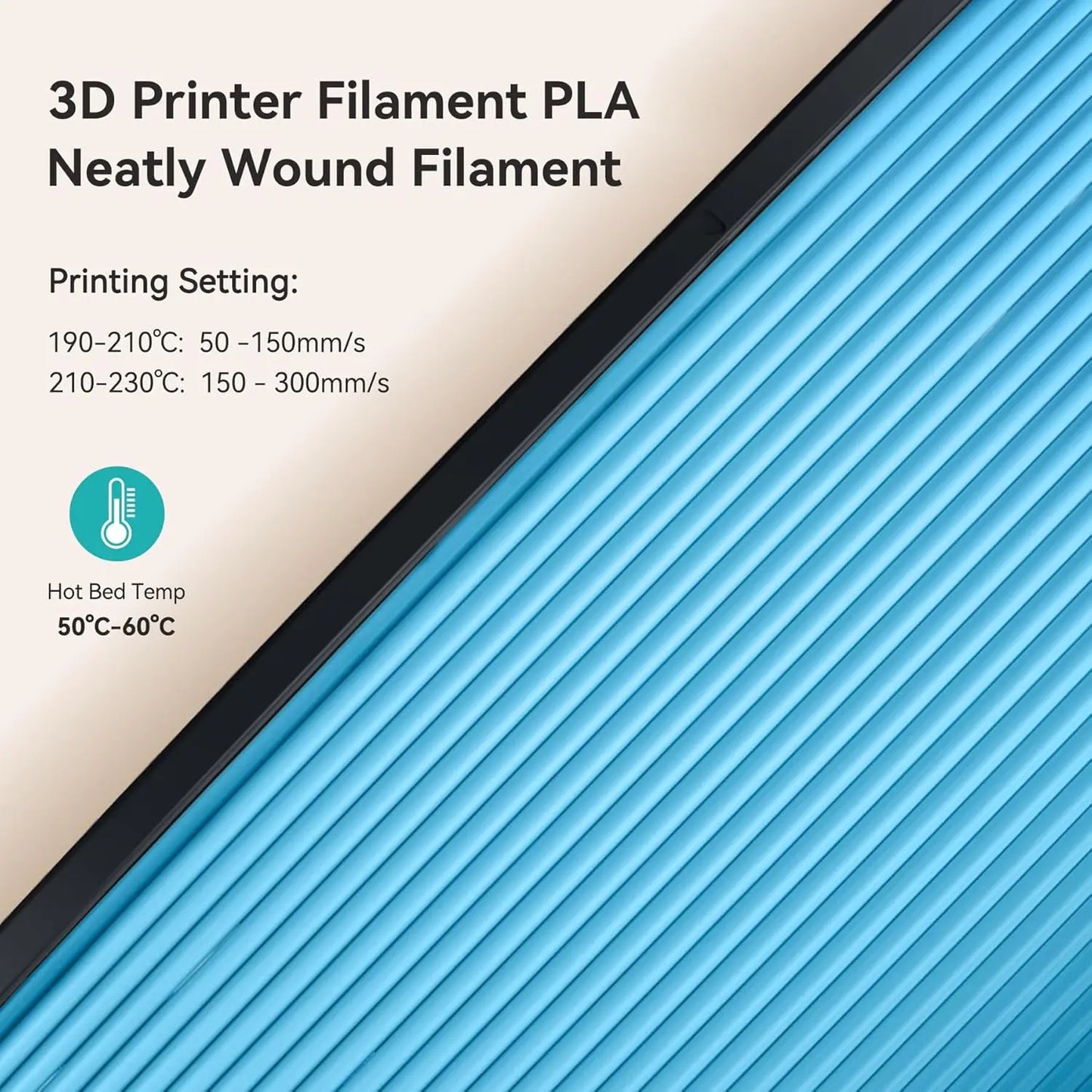 SUNLU Matte PLA 3D Filament 1.75mm Neatly Wound Easy to Use Colorful PLA Matte Surface for Most FDM Printer 3D Printing Material