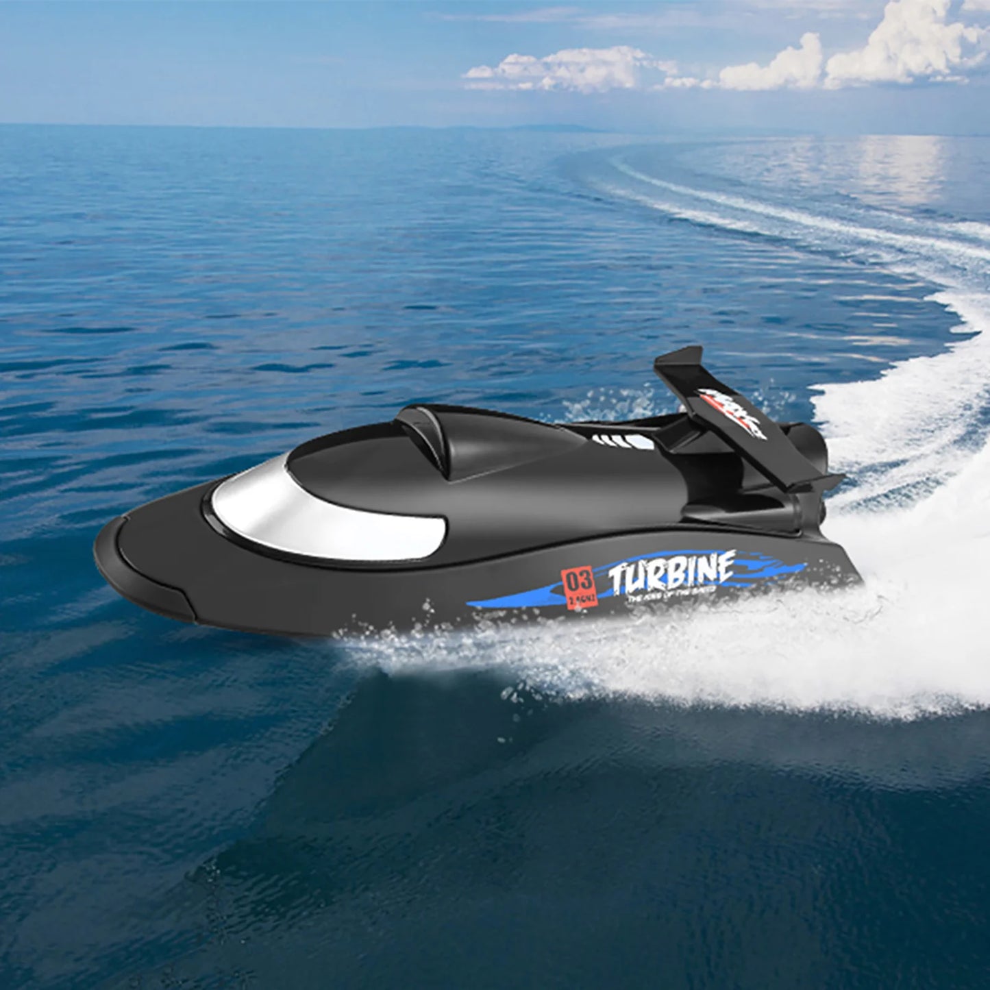 Waterproof RC Speed Boat Flytec V009 30km/h 2.4G 150m Remote Turbine Jet Drive Anti-Collision Electric Watercraft for Kids Adult