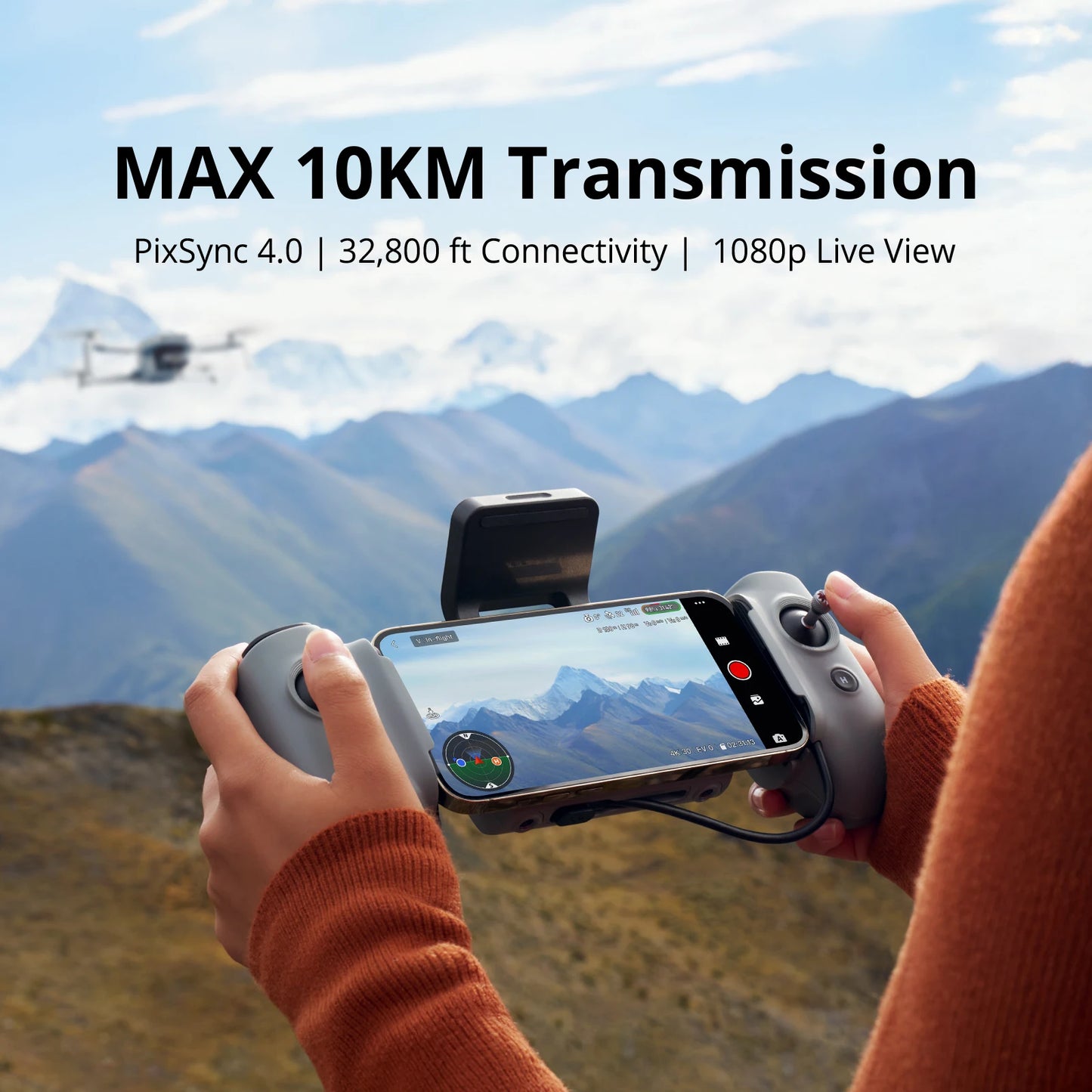 Potensic ATOM 2 Camera Drone, 4K HDR Video, 8K Photo, 3-Axis Gimbal,Under 249g, Vertical Shooting,10-KM, AI Night Shot, AI Track