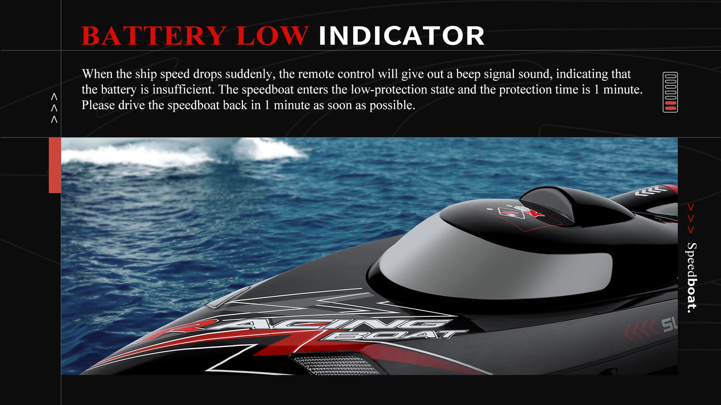 WLtoys WL916 RC Boat 2.4Ghz 55KM/H Brushless High Speed Racing Ship Remote Control Speedboat Toys For Adults with 2 Batteries