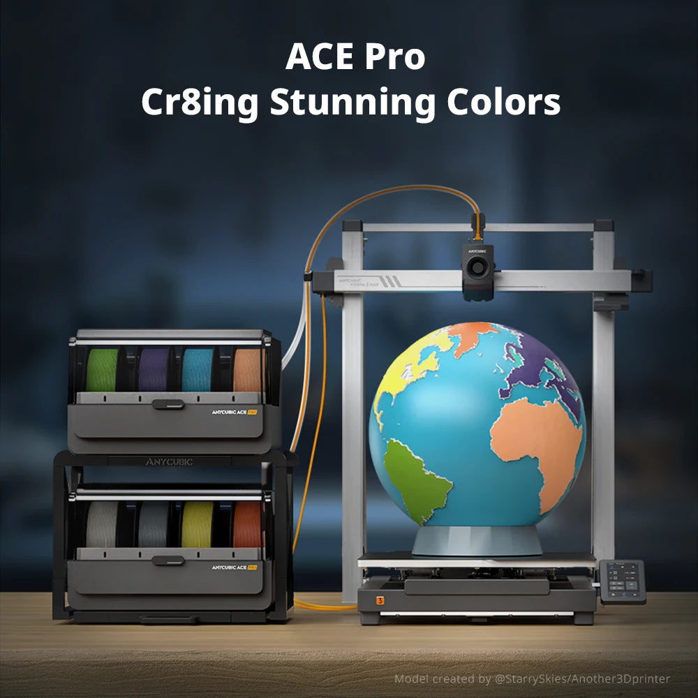 ANYCUBIC Kobra 3 Max Combo Multi-Color 3D Printer Max Speed 600mm/s Massive Build Volume 500*420*420mm Smart APP Control