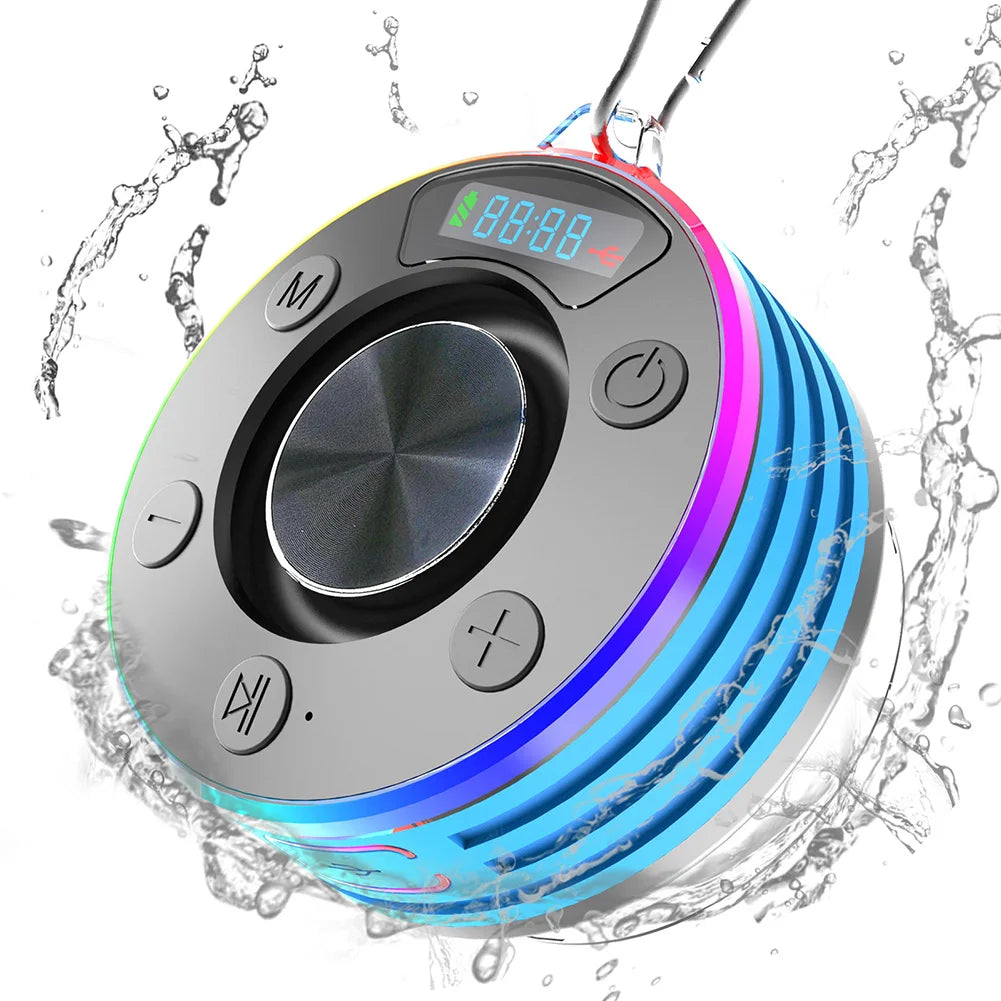 Bluetooth-Compatible 5.3 Shower Speaker IPX7 Waterproof Portable Wireless Speaker Mini Speaker for Kayak Beach Pool Accessories