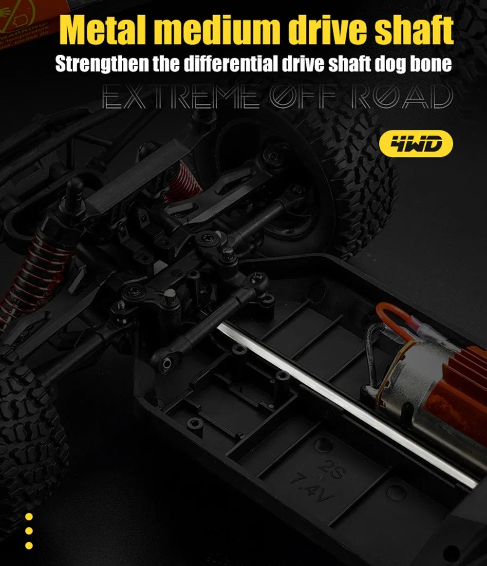 16106 1:16 50KM/H 4WD RC Car With LED Remote Control Off-road Cars High Speed Drift Monster Truck for Kids vs Wltoys 144001 Toys