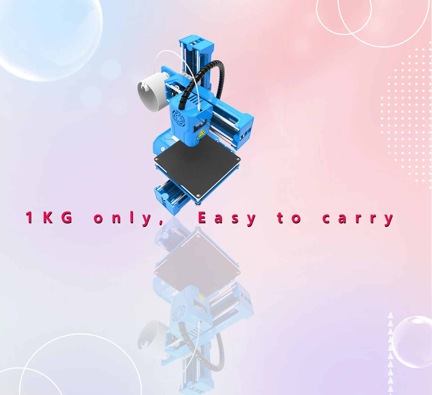 EasyThreed Small 3D Printer K9 10*10cm Supper Mini Desktop No Heated Bed One-Key Printing with TF Card 3D Printer Machine
