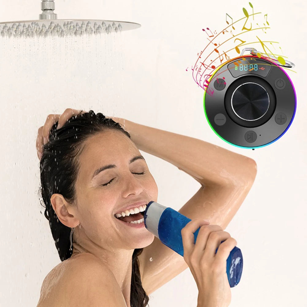 Bluetooth-Compatible 5.3 Shower Speaker IPX7 Waterproof Portable Wireless Speaker Mini Speaker for Kayak Beach Pool Accessories