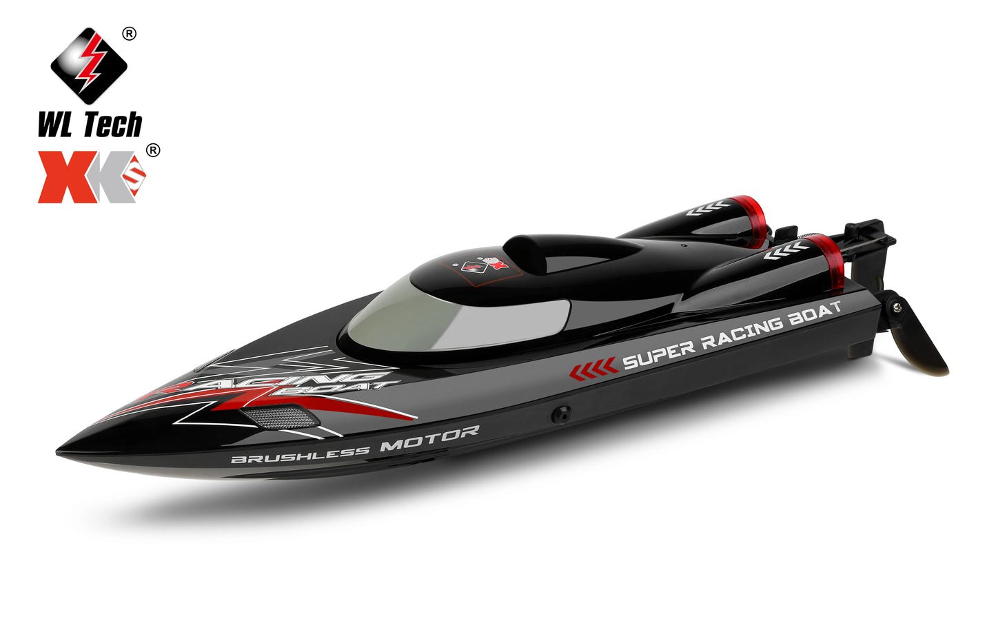 WLtoys WL916 RC Boat 2.4Ghz 55KM/H Brushless High Speed Racing Ship Remote Control Speedboat Toys For Adults with 2 Batteries