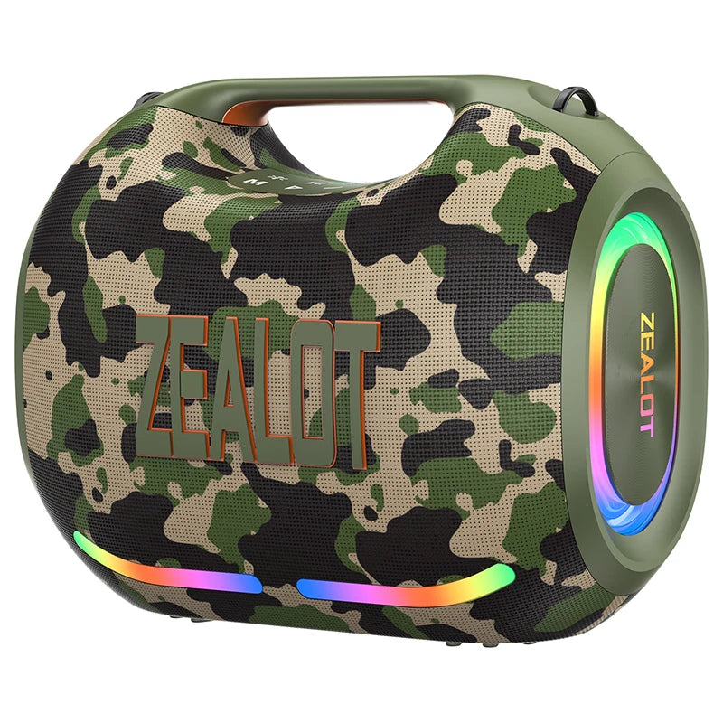 Zealot-ZE01 120W Big Power Portable Bluetooth Speaker Wireless TWS Subwoofer Bluetooth Speaker Waterproof Mobile HIFI Quality