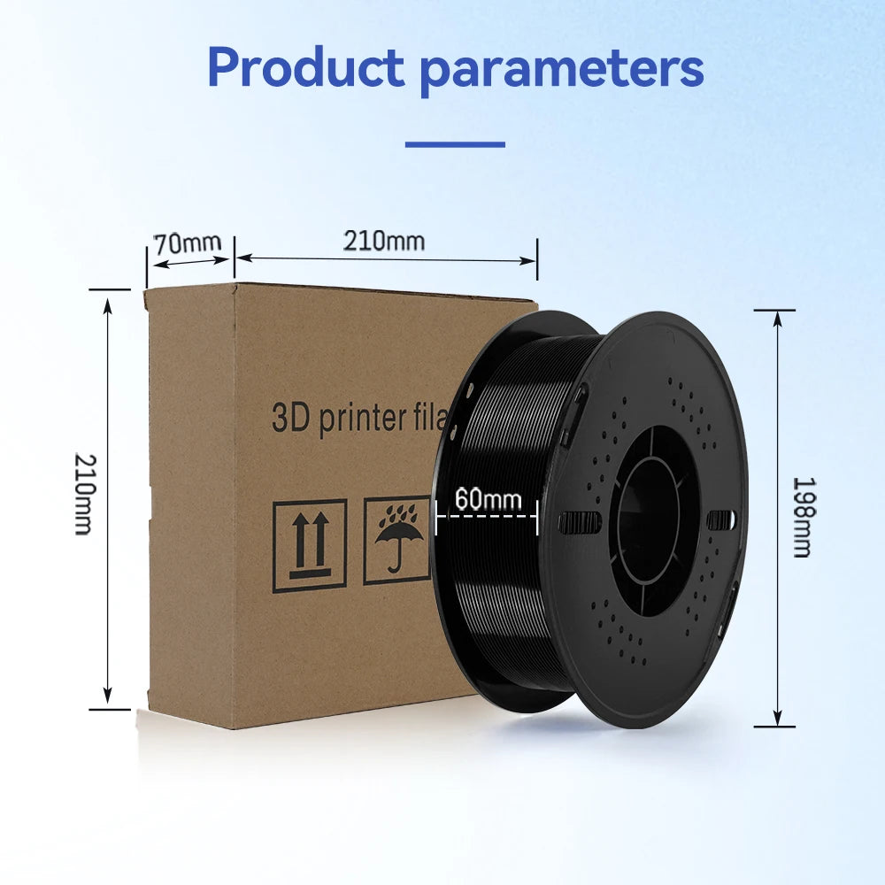 KINGROON PETG/HS-PETG 3D Filament 1KG/Roll 1.75mm ±0.03mm 3d printing wire materials black, white, gray Vacuum Packing Fast Ship