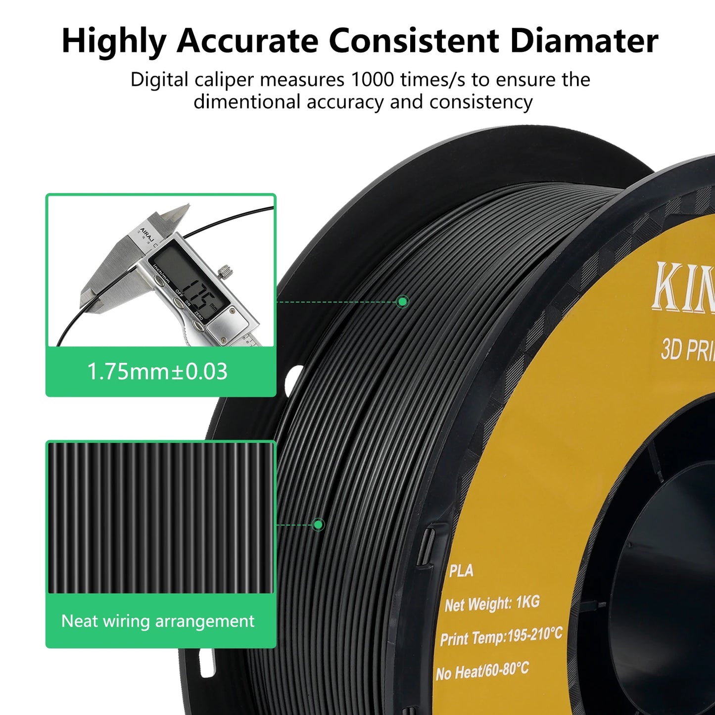 KINGROON 10KG PLA Filament PETG 3d Filament 1.75mm For 3D Printer Filament Bundle Mixed colors FDM Printing Material Fast Ship