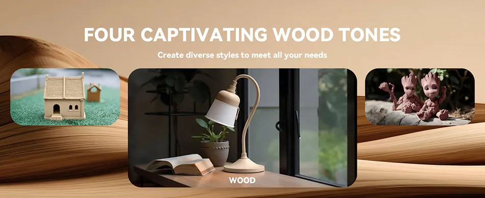 JAYO Wood PLA Filament 1.75mm 5Rolls Real Wood Fiber 3D Filament For FDM 3D Printers 15% Wood Fibers 3D printing Materials
