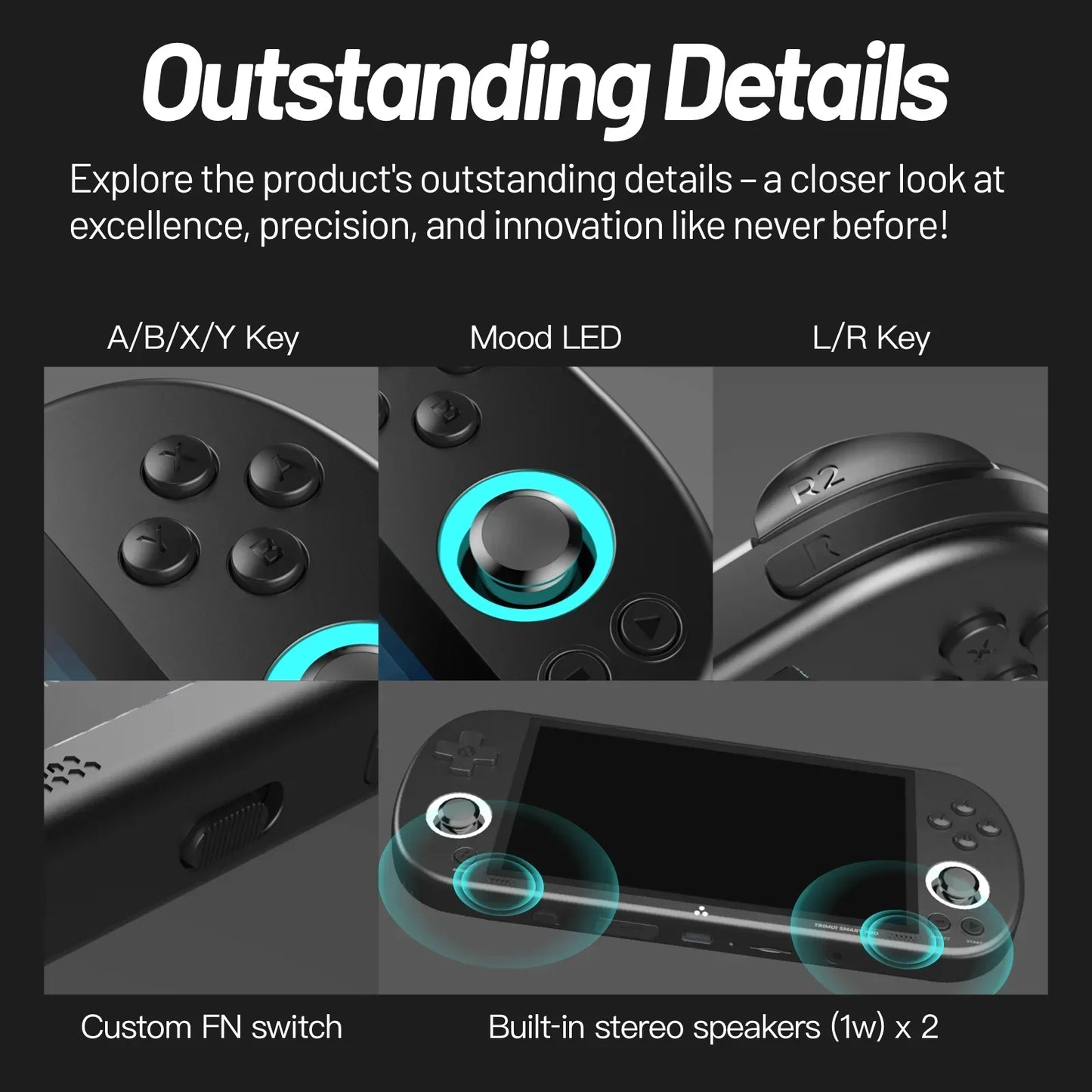 TRIMUI SMART PRO Open Source Linux Retro Handheld Game Console Emulator 4.96" 1280x720 IPS Mood RGB 5000mAh Type-C Gift