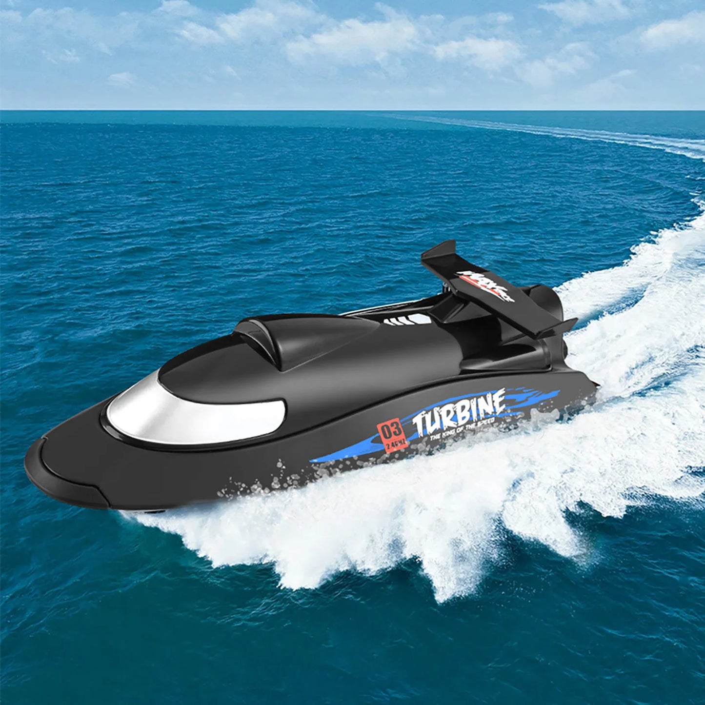 Waterproof RC Speed Boat Flytec V009 30km/h 2.4G 150m Remote Turbine Jet Drive Anti-Collision Electric Watercraft for Kids Adult