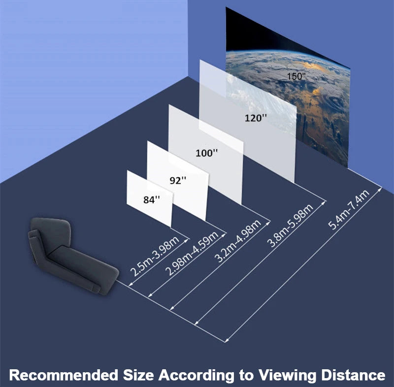 150 Inch Max Electric ALR CLR Rollable Floor Rising Long Throw Projector Screen Grey Crystal Ambient Light Rejecting HD 3D 8K