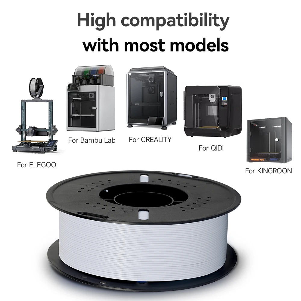 KINGROON PETG/HS-PETG 3D Filament 1KG/Roll 1.75mm ±0.03mm 3d printing wire materials black, white, gray Vacuum Packing Fast Ship