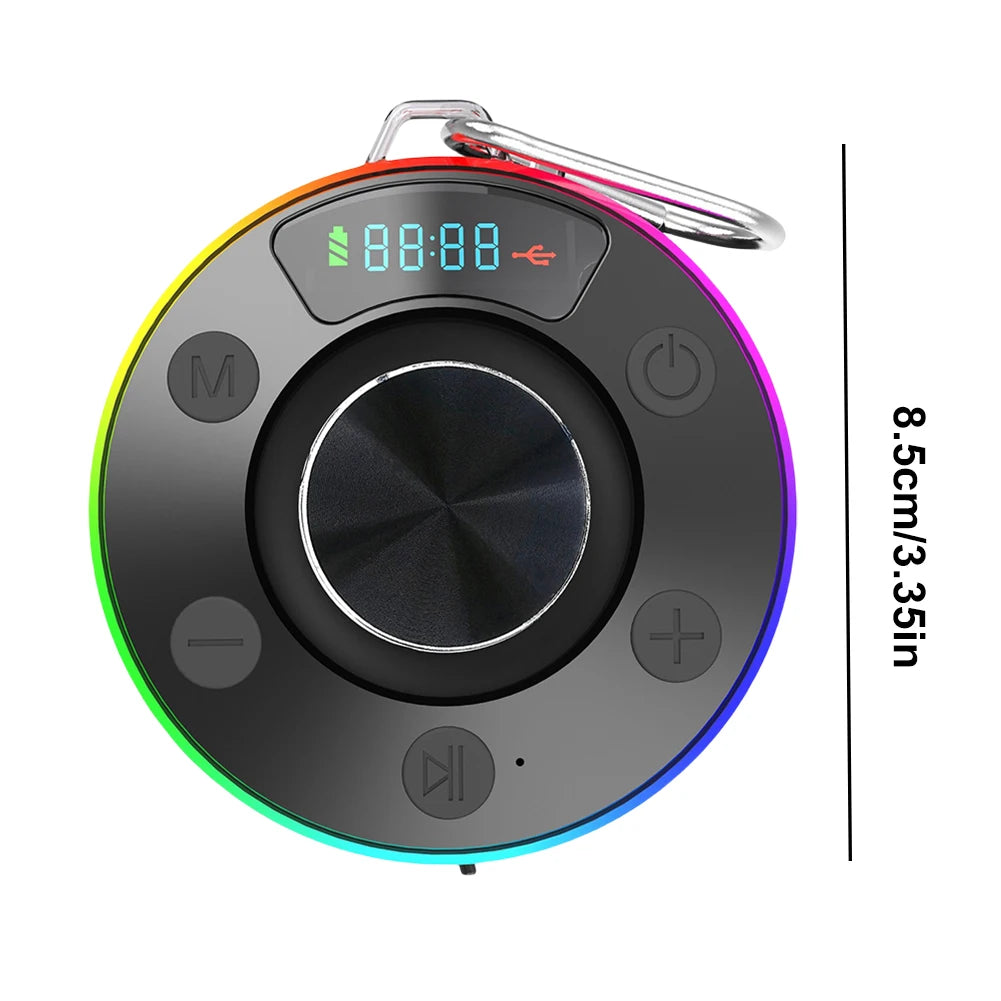 Bluetooth-Compatible 5.3 Shower Speaker IPX7 Waterproof Portable Wireless Speaker Mini Speaker for Kayak Beach Pool Accessories