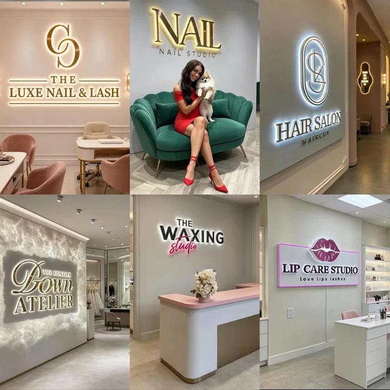 Custom Business Large 3D  Sign Led Letter Illuminated Sign Backlit Logo for Beauty Dental Clinic Mobile Repair Store