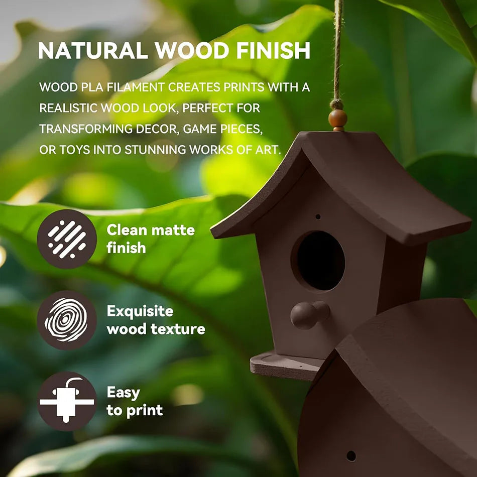 JAYO Wood PLA Filament 1.75mm 5Rolls Real Wood Fiber 3D Filament For FDM 3D Printers 15% Wood Fibers 3D printing Materials
