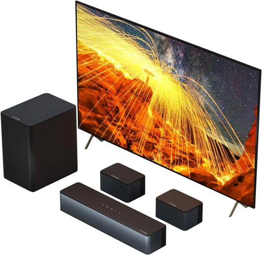 5.1 Virtual Surround Sound Bar, 320W Home Theater System with Adjustable Speakers & Subwoofer, Bluetooth 5.3, Easy Setup
