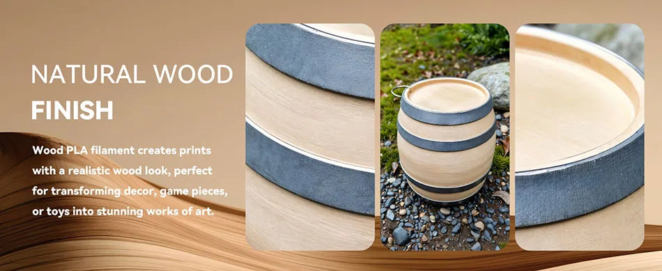 JAYO Wood PLA Filament 1.75mm 5Rolls Real Wood Fiber 3D Filament For FDM 3D Printers 15% Wood Fibers 3D printing Materials