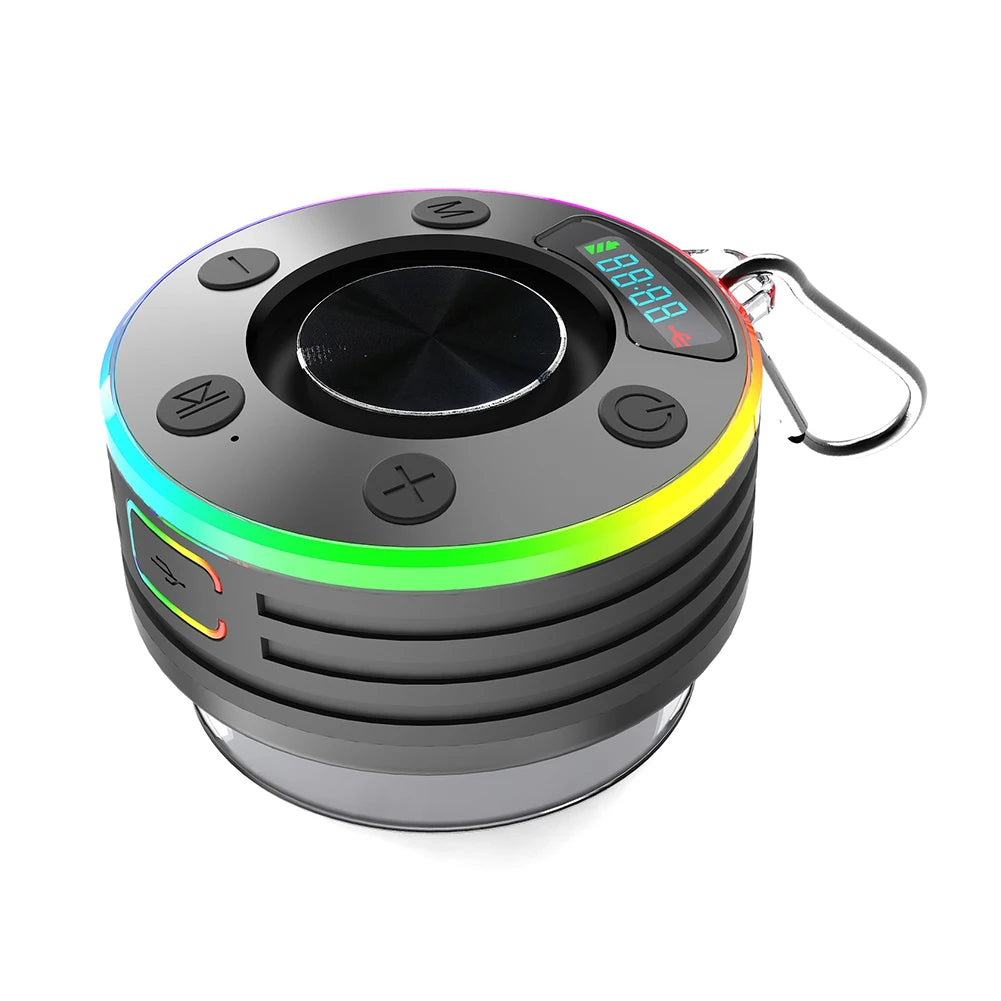 Bluetooth-Compatible 5.3 Shower Speaker IPX7 Waterproof Portable Wireless Speaker Mini Speaker for Kayak Beach Pool Accessories